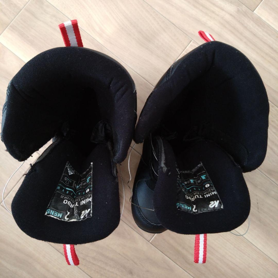 20cm K2 スノボブーツ MINI TURBO スノーボードブーツ 子ども用