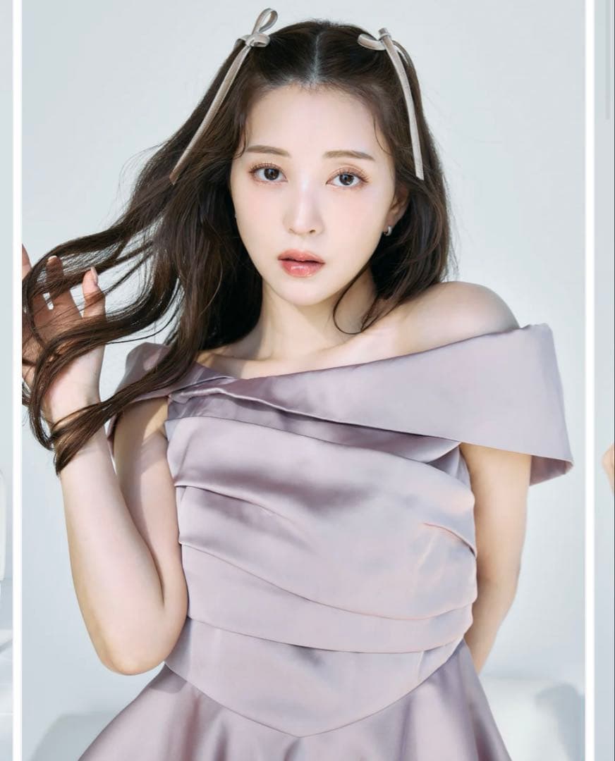 poláura　ポローラ　オフショル　ロマンティックサテンぺプラムトップス