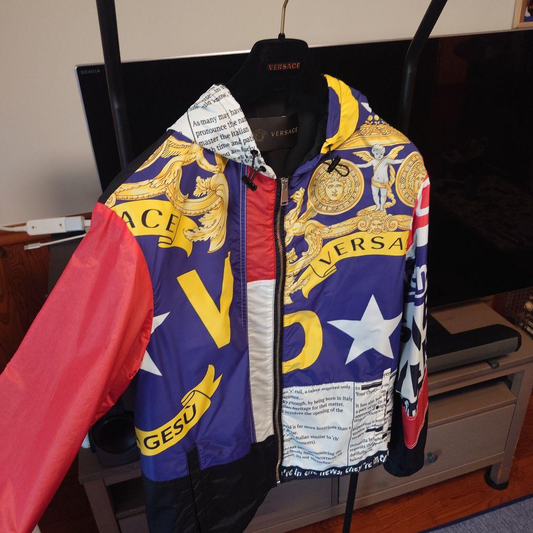 ジャケット・アウター Medusa Silk Blend Hooded Nylon Jacket