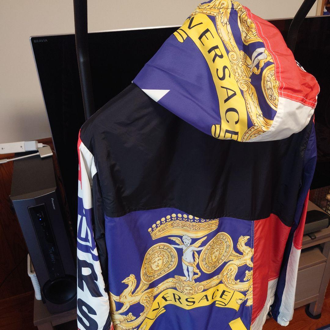 ジャケット・アウター Medusa Silk Blend Hooded Nylon Jacket