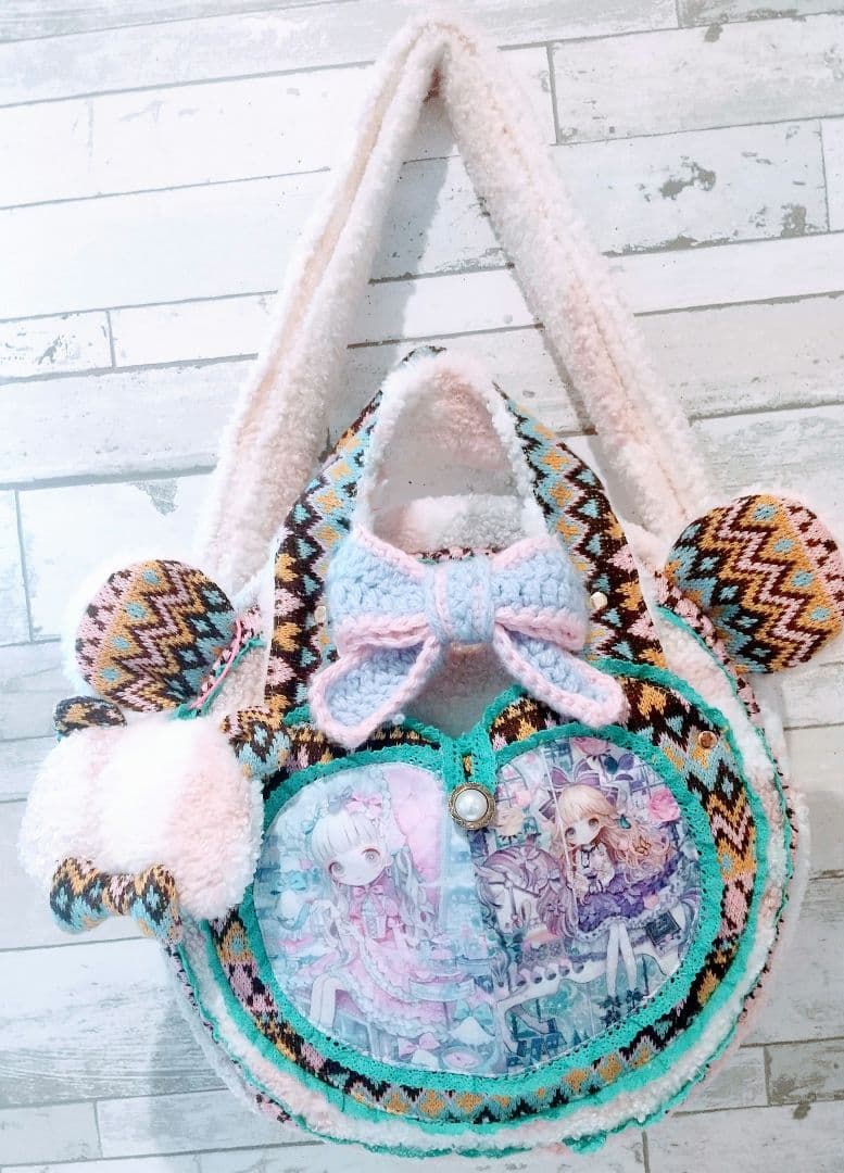 女の子パネル♡ハンドメイドバッグ♡