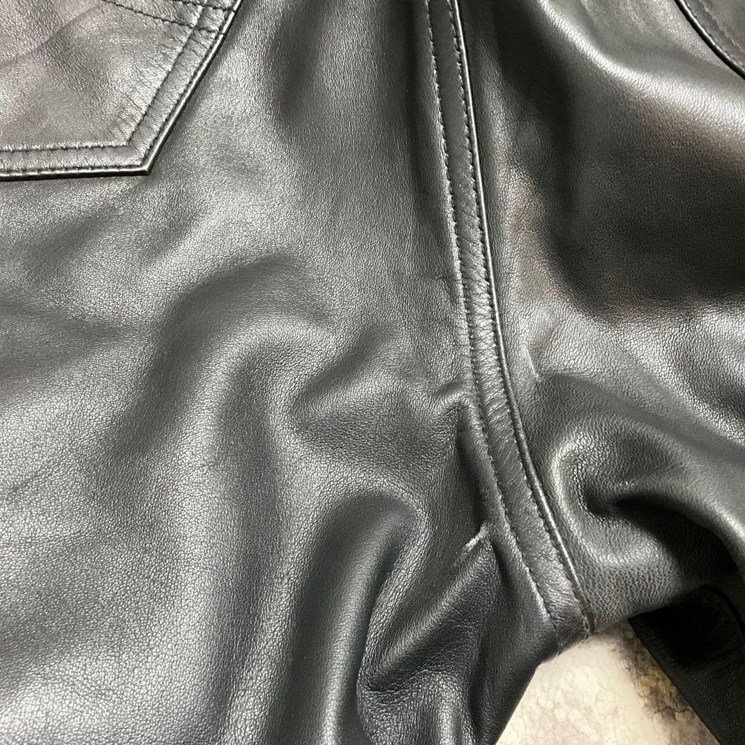 ポールスミス　Paul Smith レザーパンツ　黒