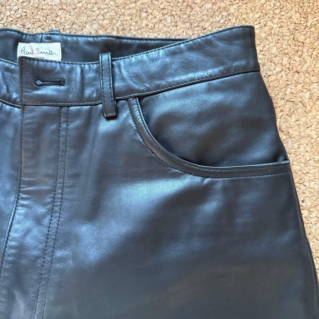 ポールスミス　Paul Smith レザーパンツ　黒