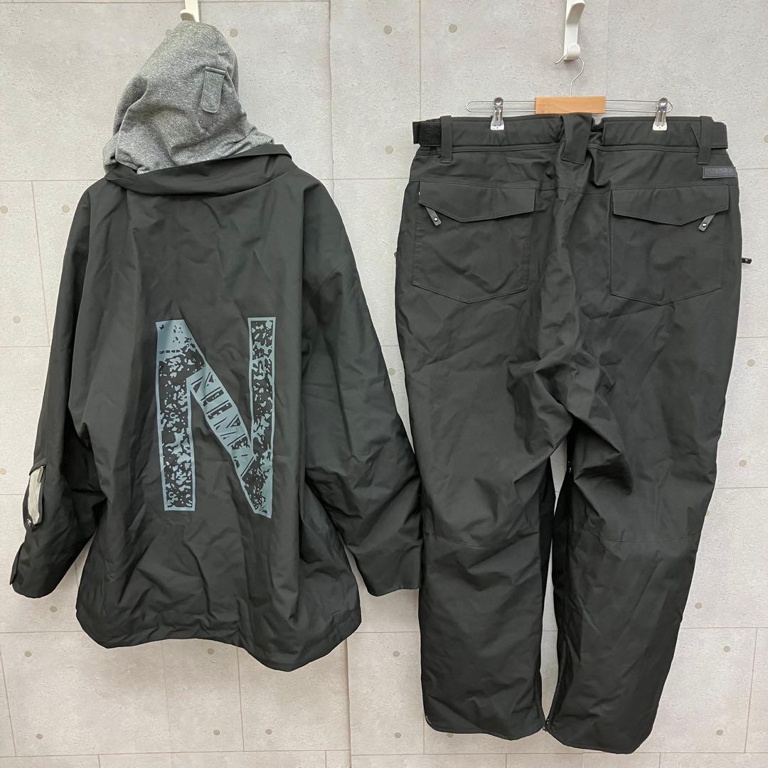 nima ニーマ スノボウェア 上下セット 大きいサイズ メンズ 5L 黒