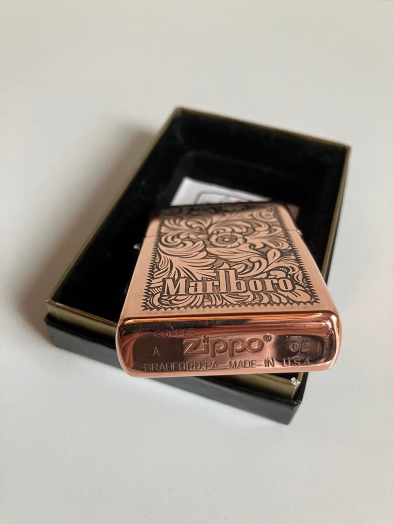 超レア未使用 に近いソリッドカッパー マルボロCOPPER ZIPPO