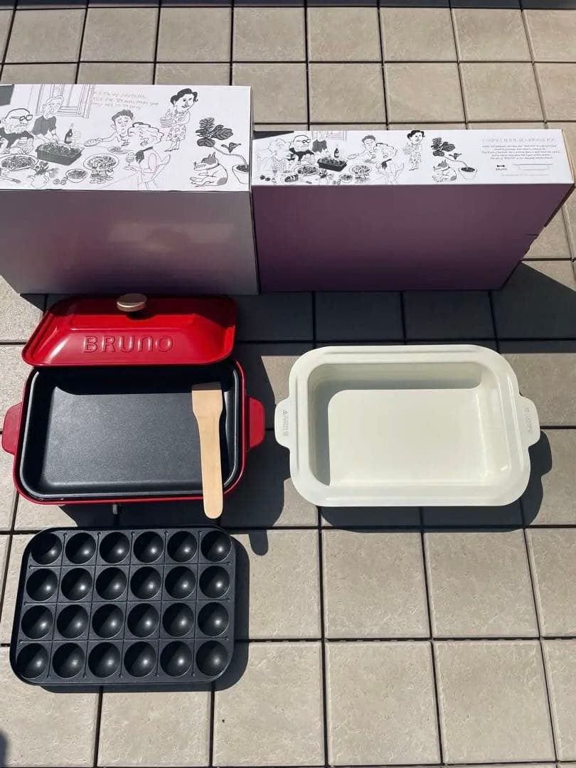 Bruno コンパクトホットプレート 赤