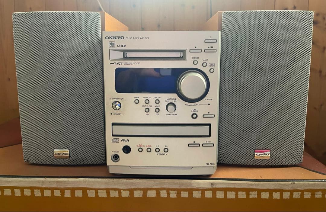 動作確認済 ONKYO CD/MDコンポ FR-N3X スピーカーD-N3X