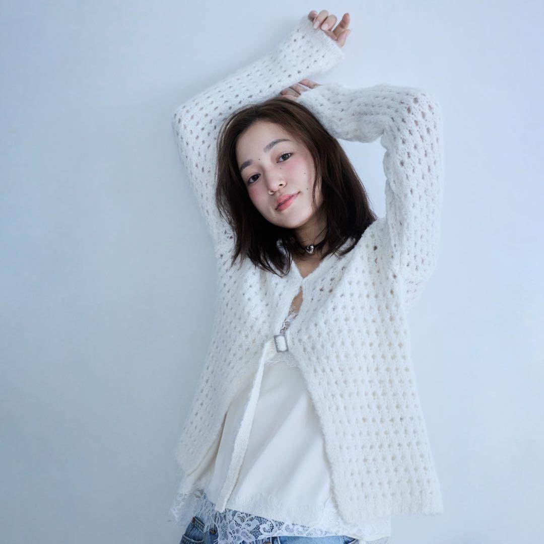 SeaRoomlynn Fluffy Yarn 2way Knitトップス