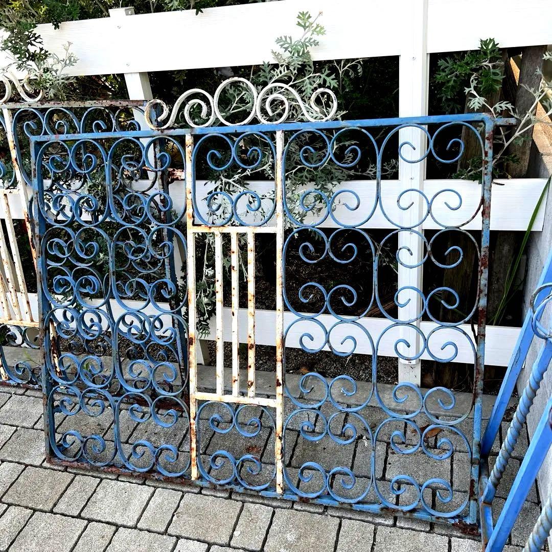 英国アンティークアイアンフェンス2枚セット