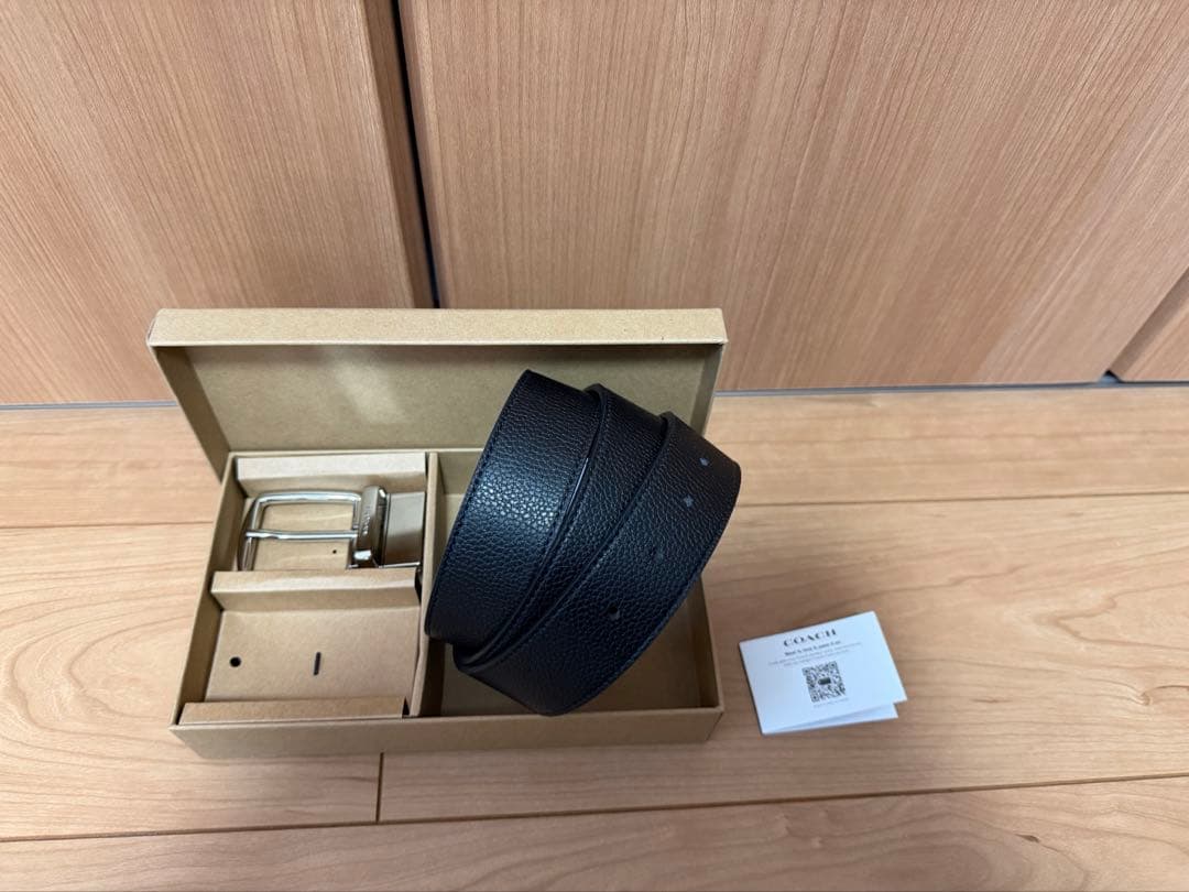 新品未使用 コーチ coach ブラック ベルト レザー