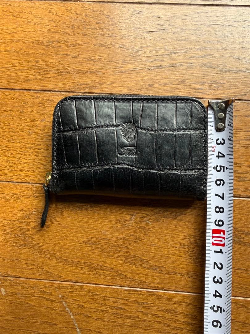 フェリージ クロコダイル風レザー 黒 ブラック ケース