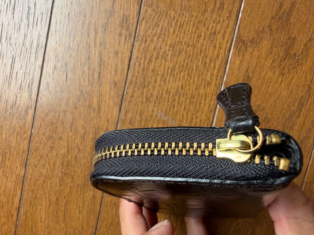 フェリージ クロコダイル風レザー 黒 ブラック ケース