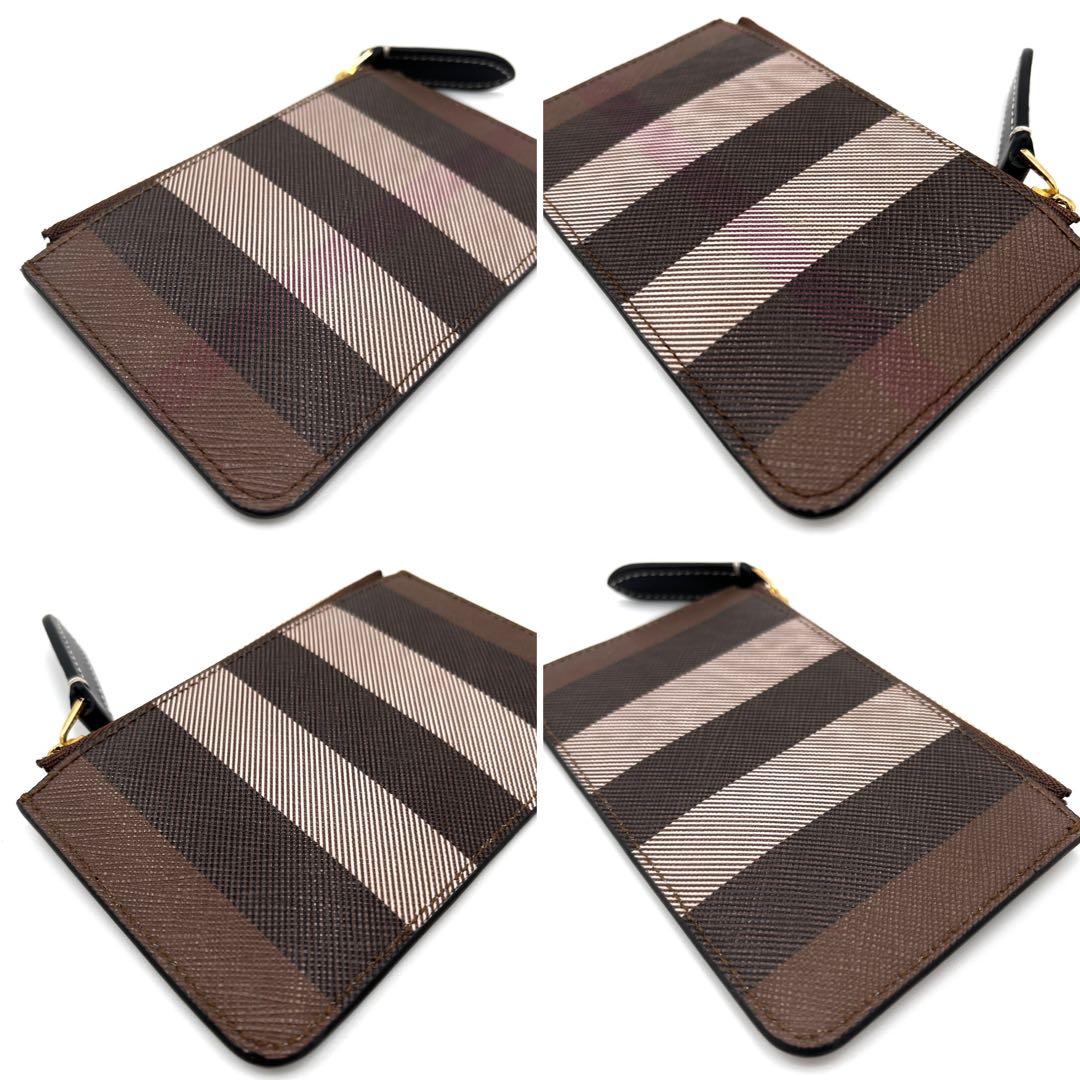 【現行品・未使用品】バーバリー チェーン ケース チェック ブラウン