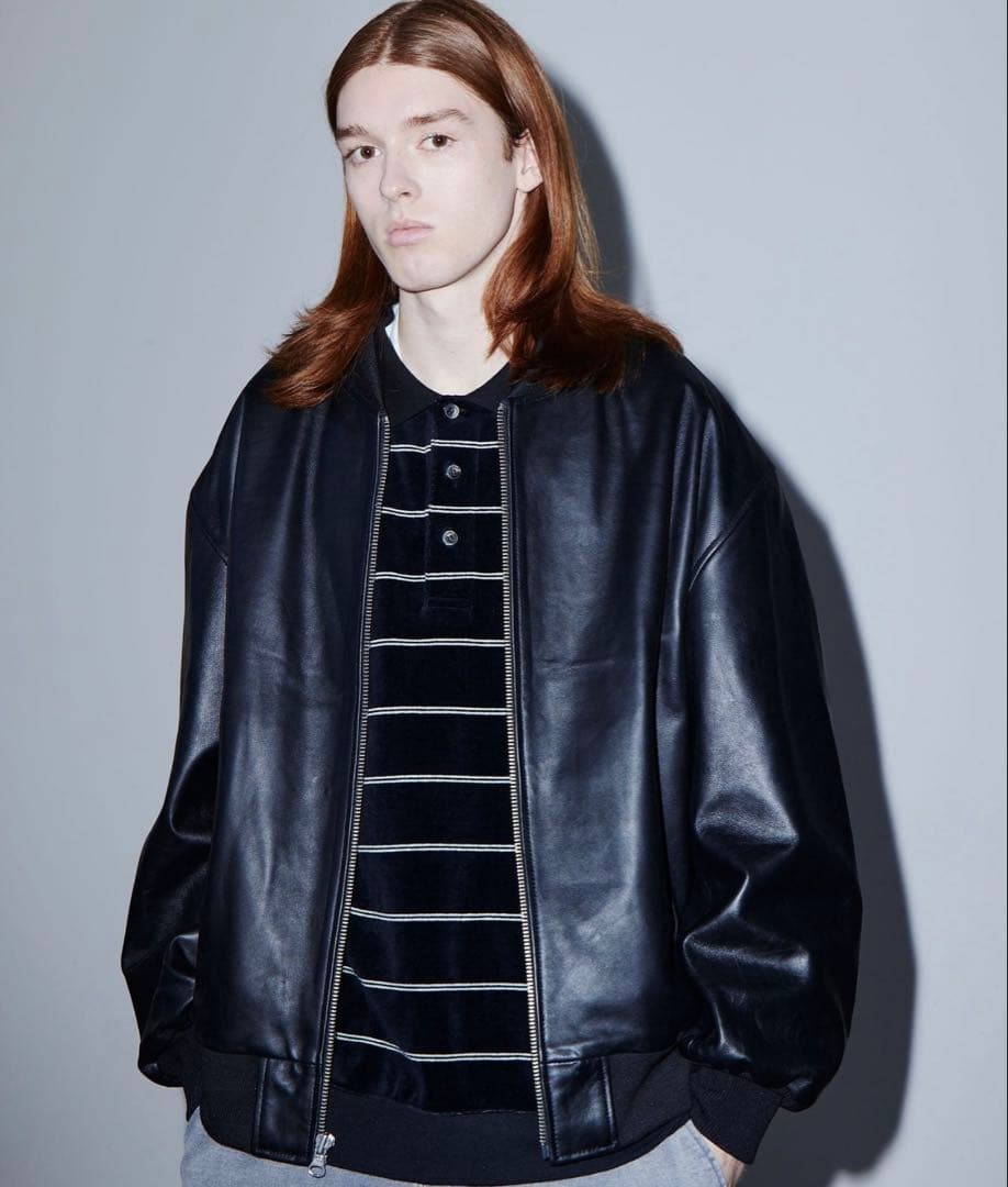 BEAMS レザーボマージャケット　サイズM