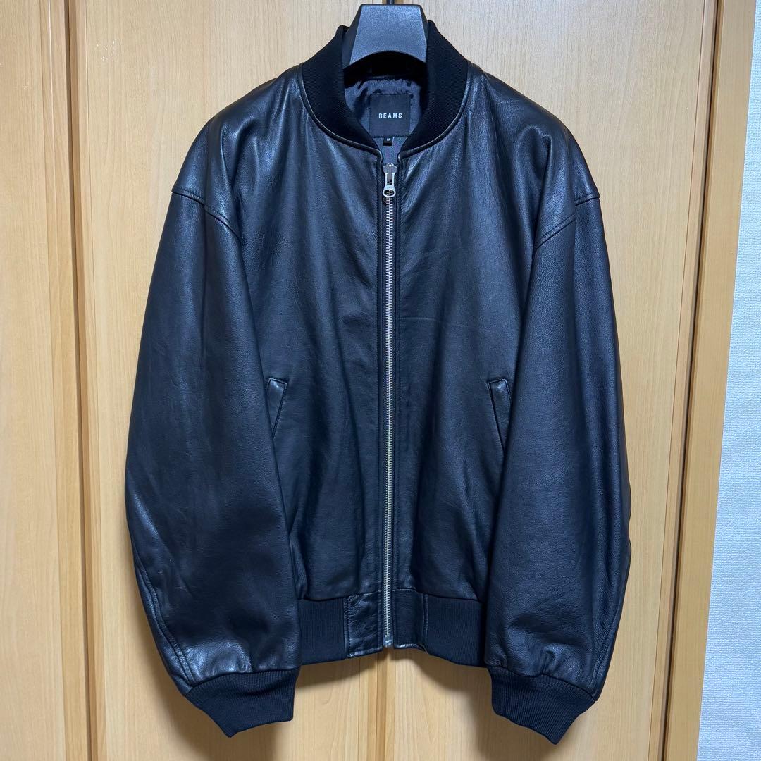 BEAMS レザーボマージャケット　サイズM