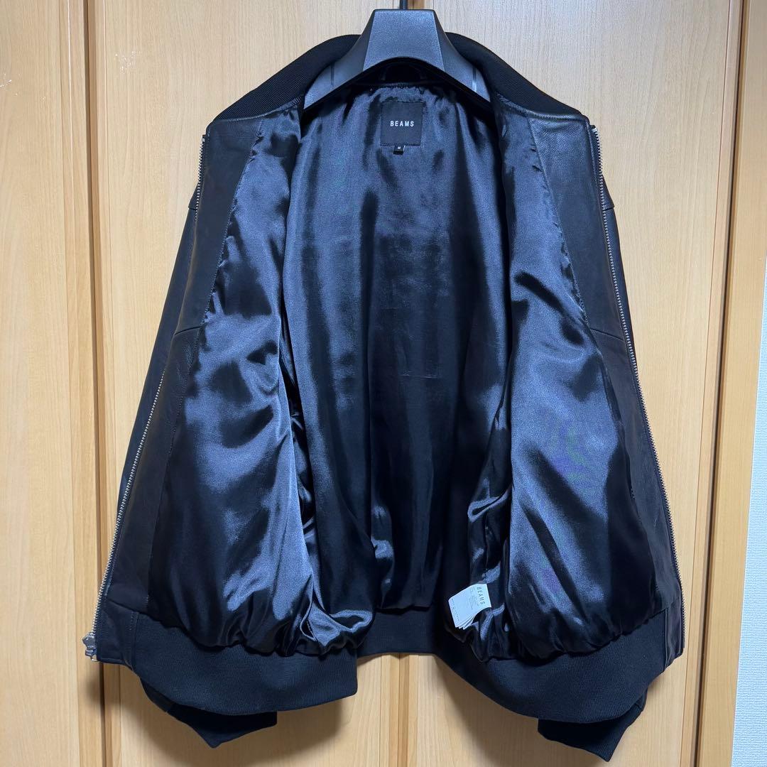 BEAMS レザーボマージャケット　サイズM