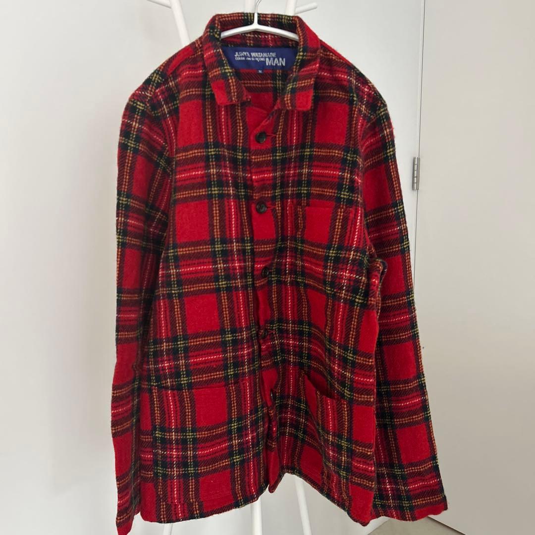 ジュンヤワタナベMAN チェックジャケット M ウール100