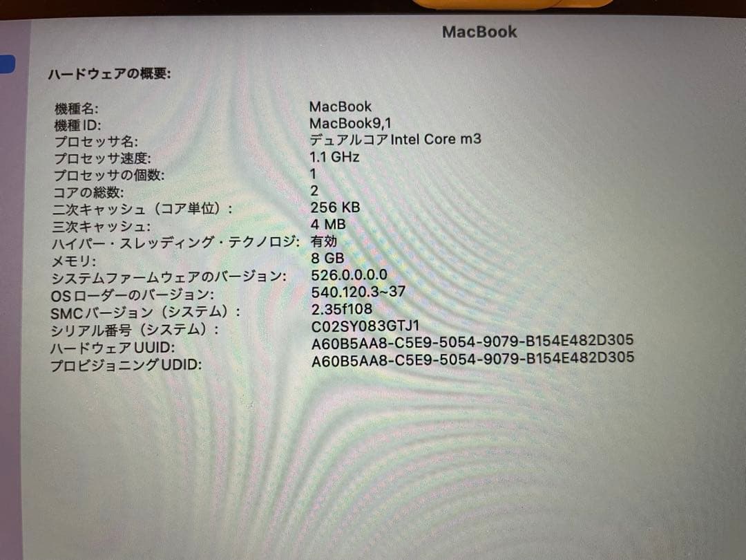 【本体のみ】MacBook (Retina,12-inch,Early2016)