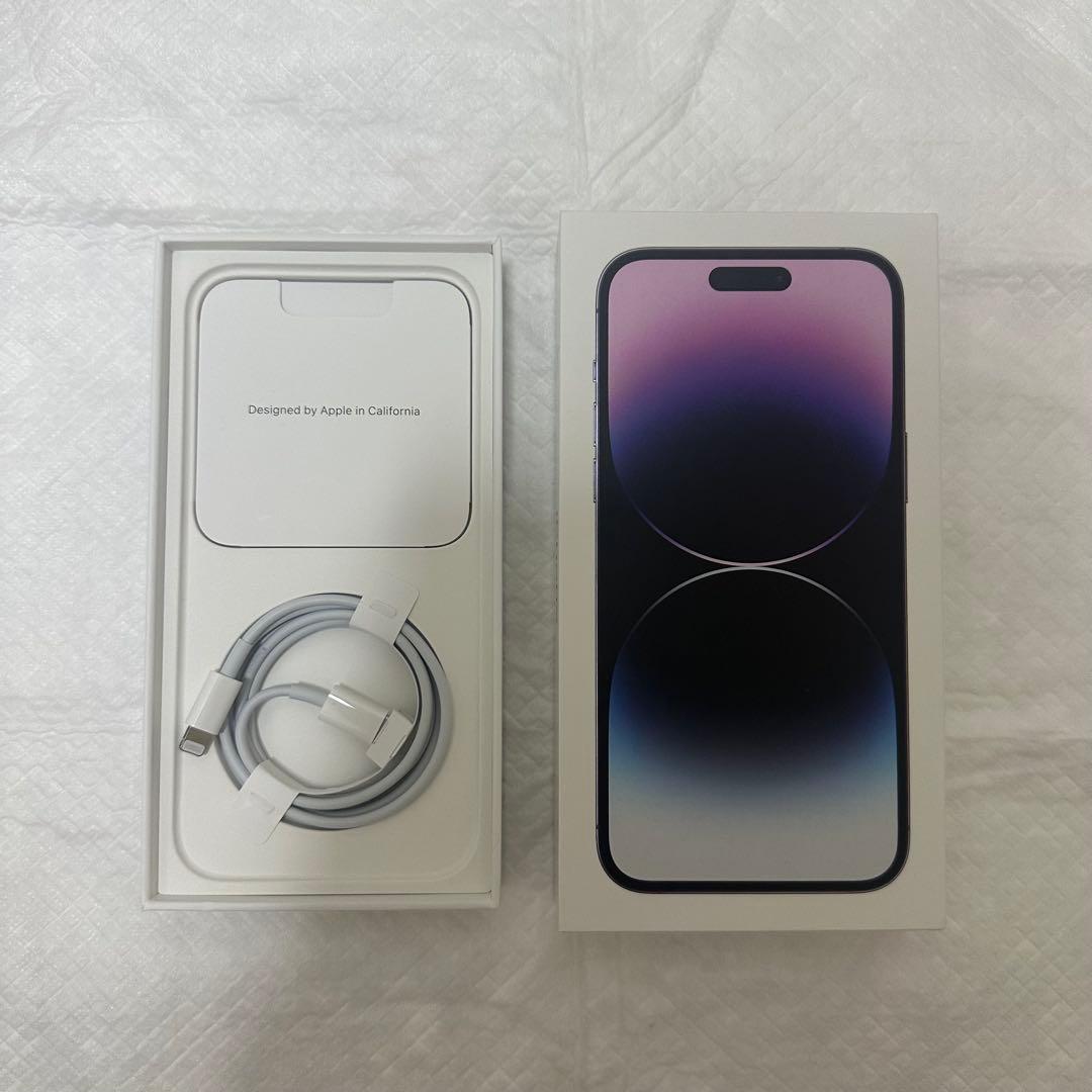 【美品】iPhone14Pro Max ディープパープル 128GB