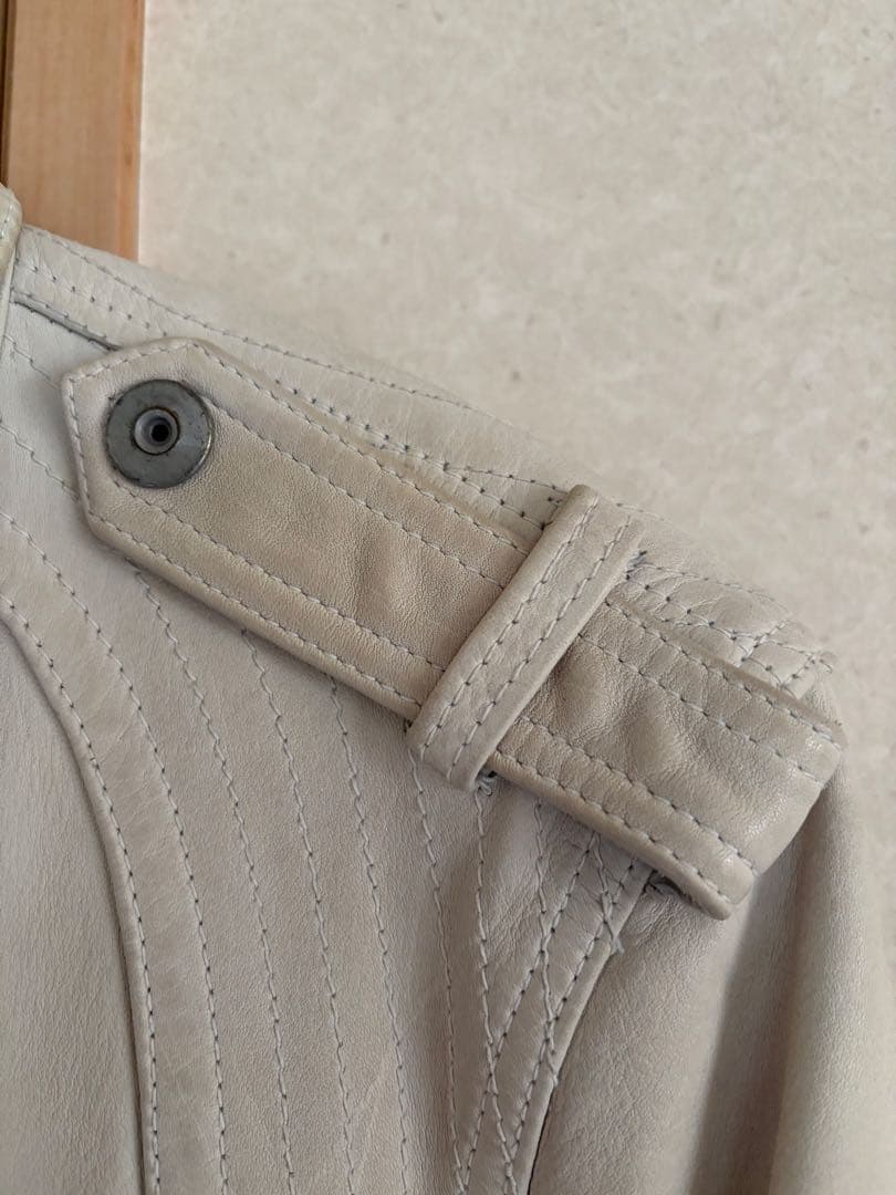 【美品】abx エービーエックス シングルライダースレザージャケット 牛革