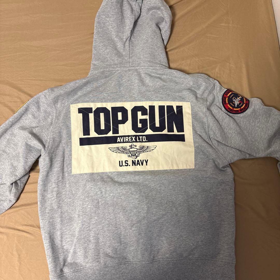 AVIREX U.S. NAVY TOP GUN パーカー Lサイズ