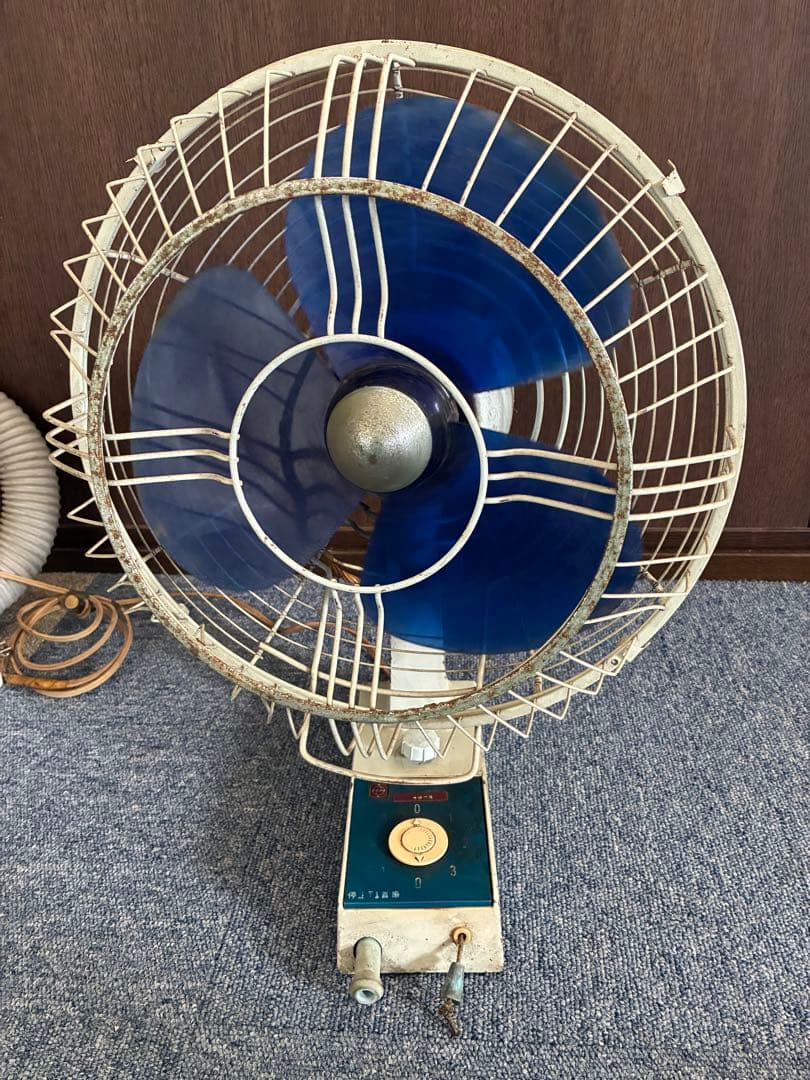 National 扇風機 F-30UL 3枚羽 ブルー 壁掛け 昭和レトロ