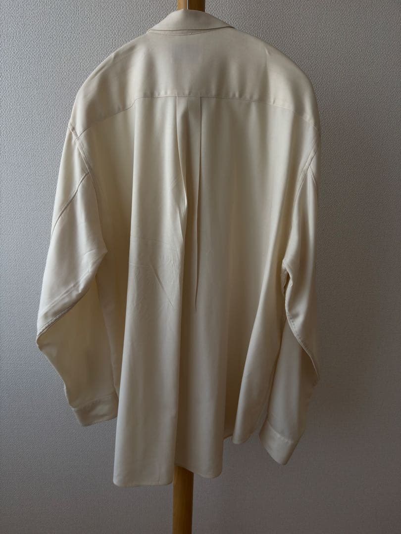 MB ハイエンド 尾州ウールシャツ （リラックスフィット） オフホワイトL