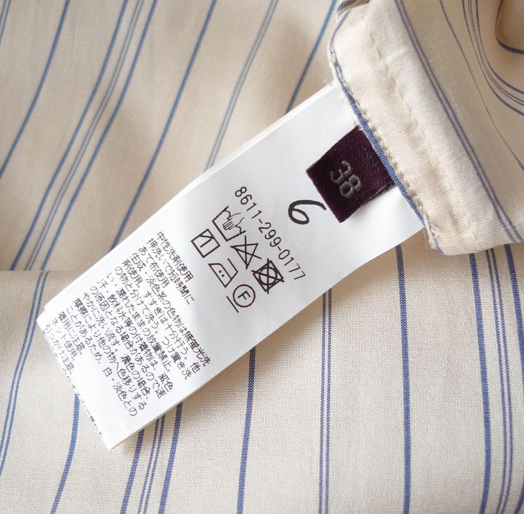 美品 ROKU ロク 2,8万 バンドカラーブラウス B&Y アローズ C551