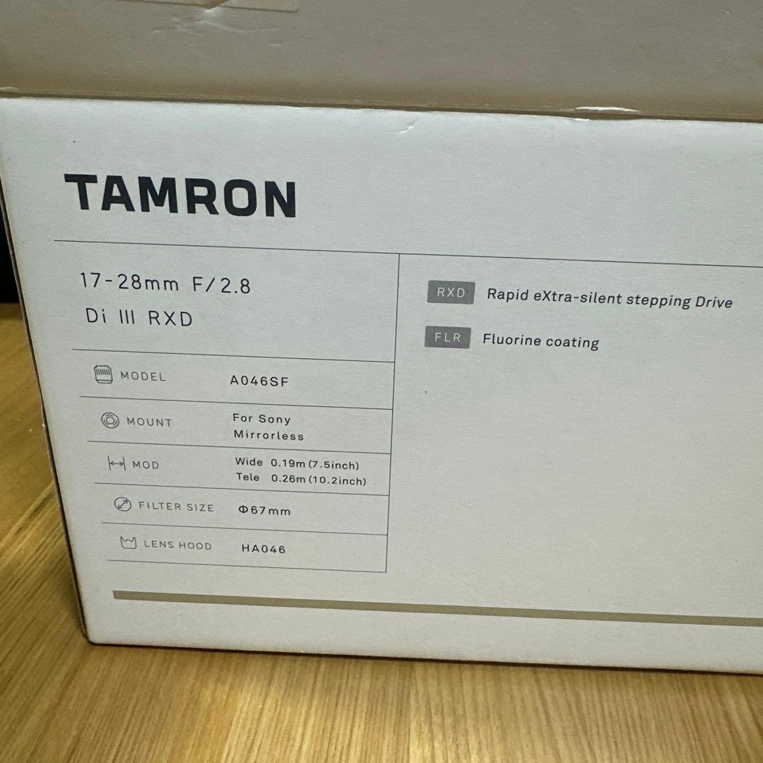 TAMRON タムロン 17-28mm F2.8 Di III RXDソニーE用