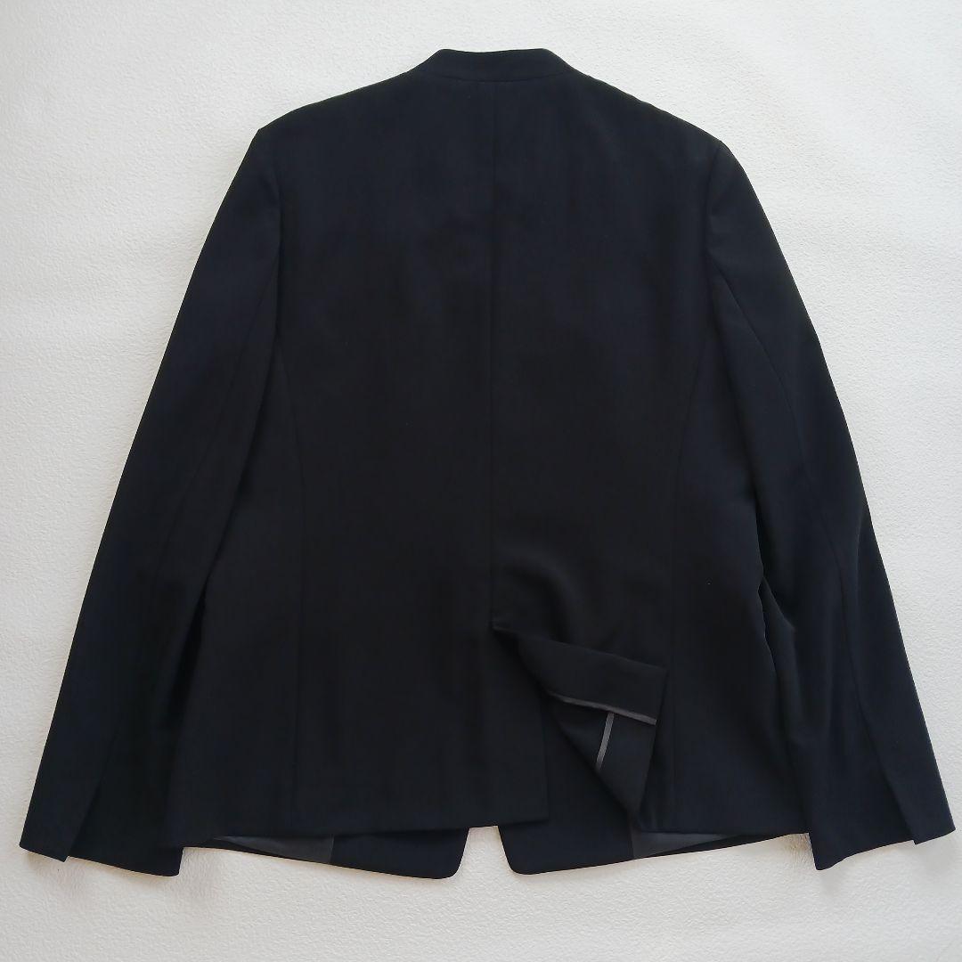 グリーンレーベルリラクシング　パンツスーツ　ブラック　ノーカラー　ワイドパンツ