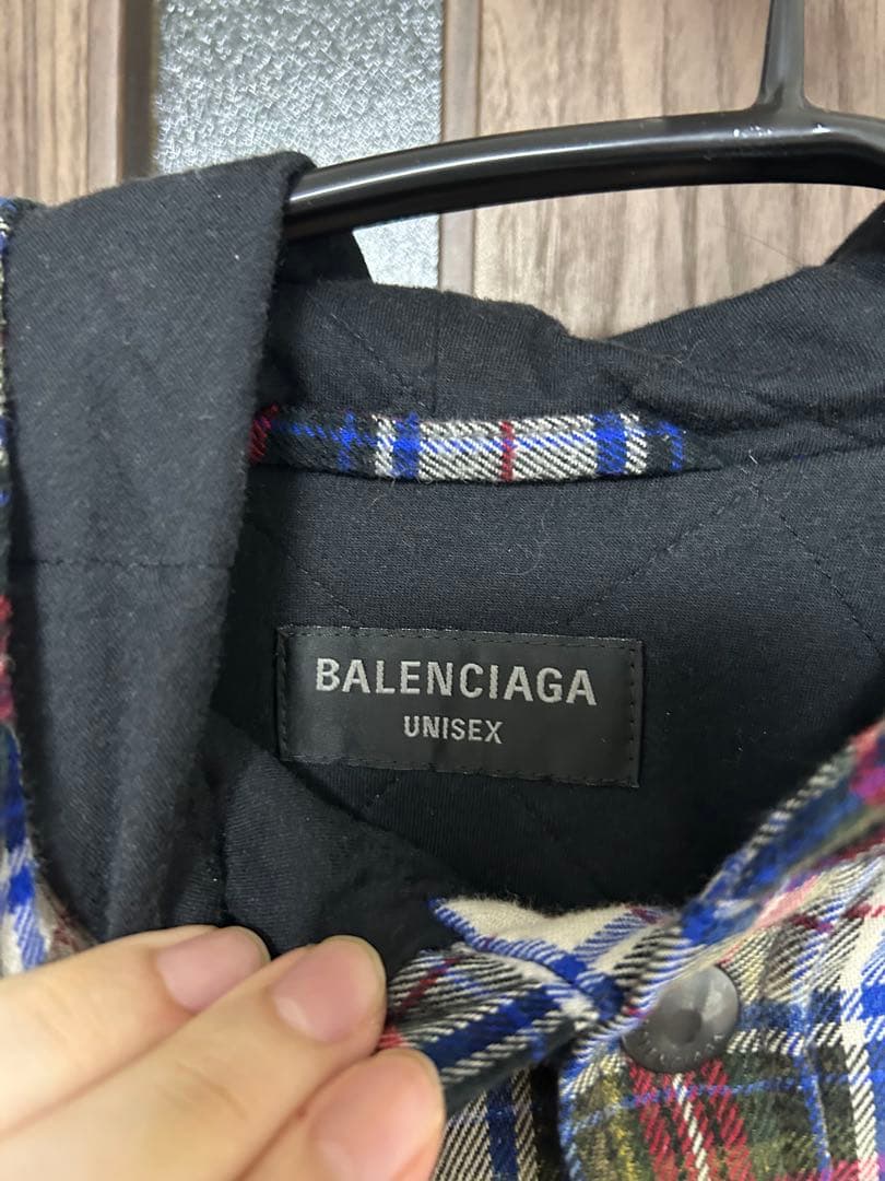 トップス BALENCIAGA Check Flannel Bleached Shirt