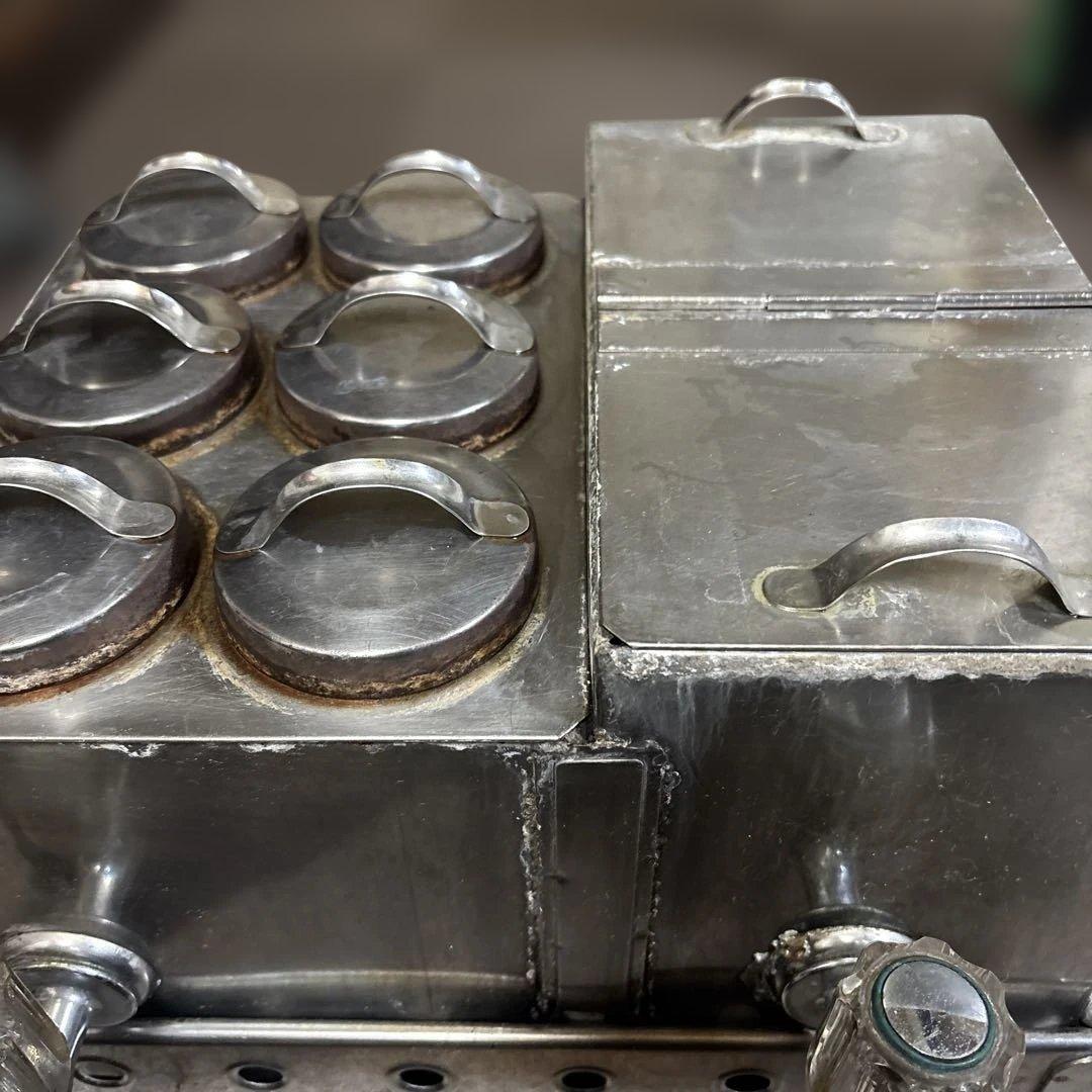 【希少業務用燗銅壺】涌井工業 ステンレス6連スチーマー 都市ガス 熱燗と蒸し器