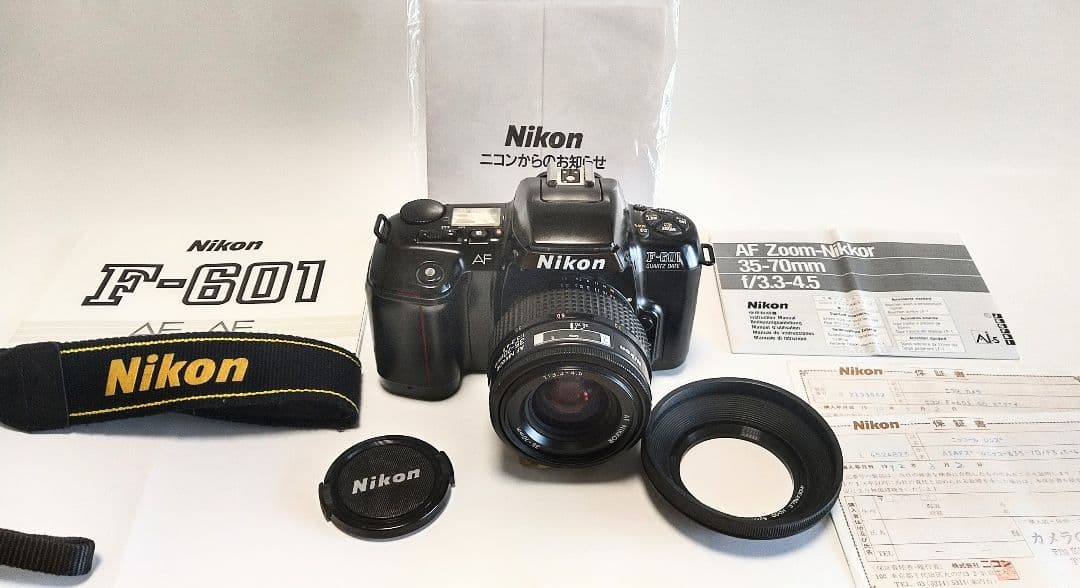 ニコンF-601AF クォーツデイトNikonAF35mm.-70mm.レンズ付