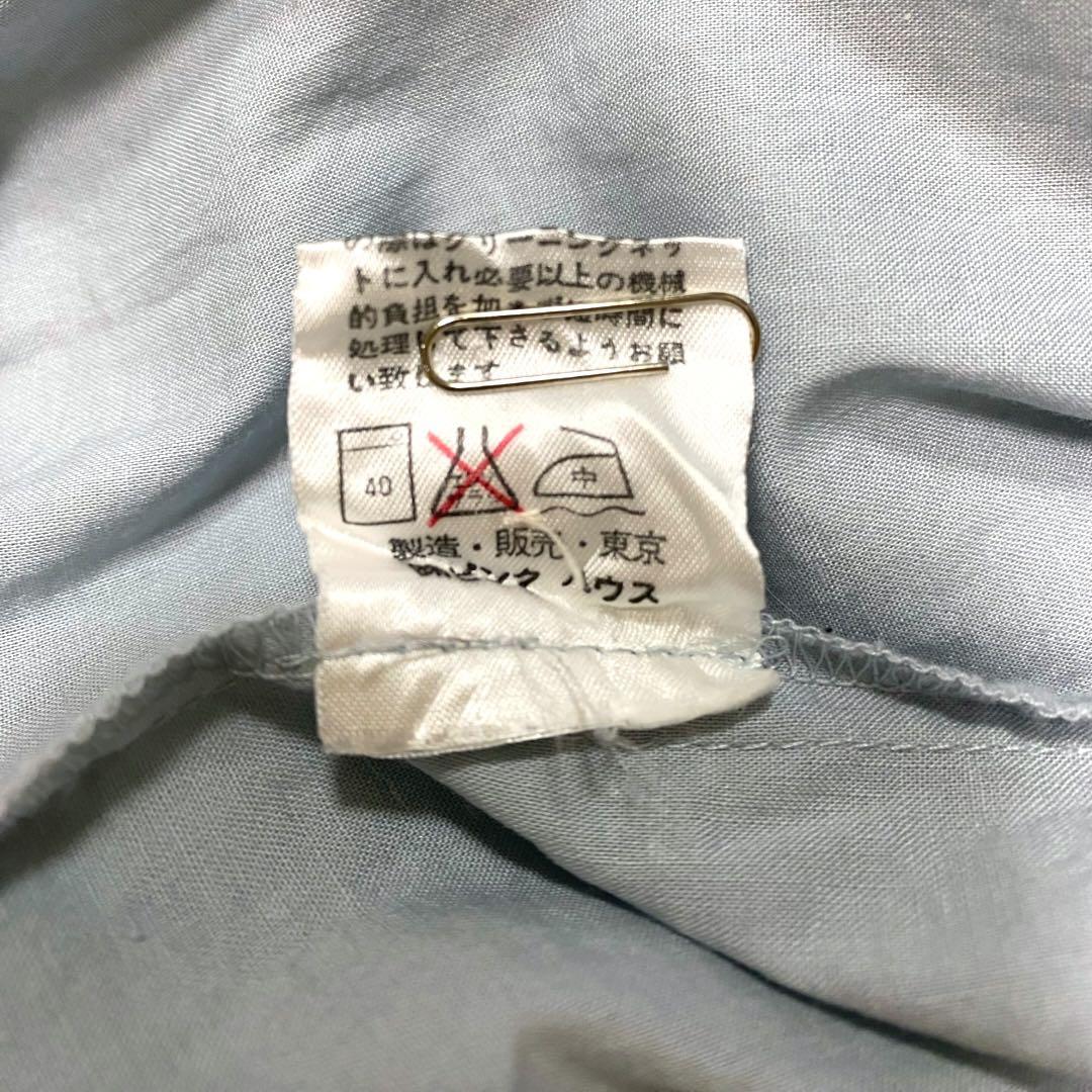 ピンクハウス　オーバーブラウス　ピコフリル　リボン　ピンタック　フード付き