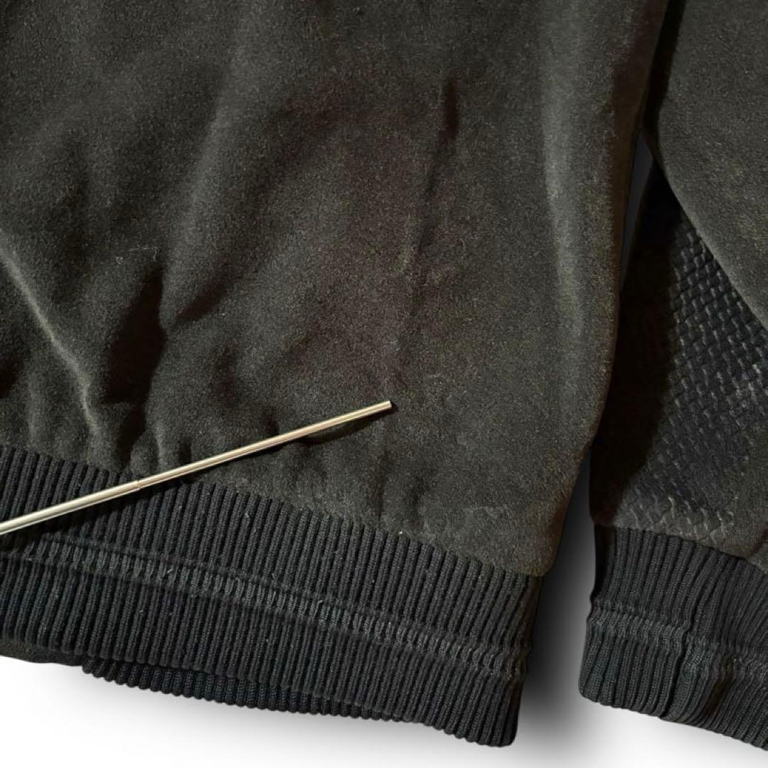 vintage起毛スタンドカラージャケット希少デザインウール調CBOYブラックL