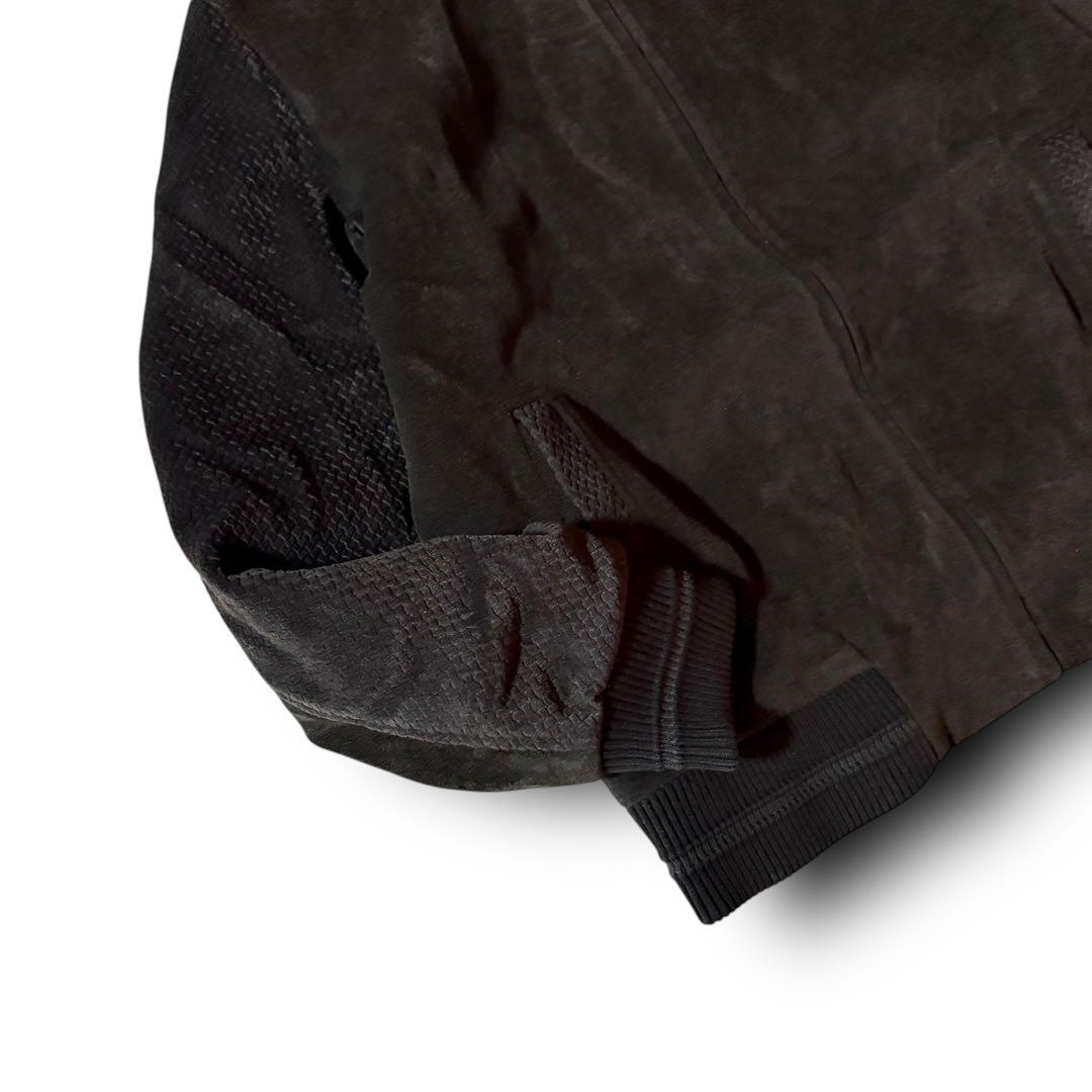 vintage起毛スタンドカラージャケット希少デザインウール調CBOYブラックL