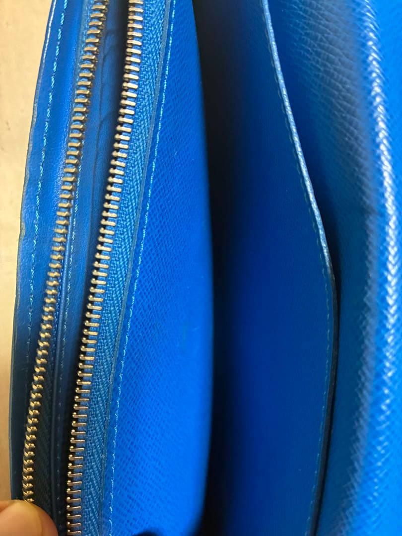 ルイヴィトン　タイガ ポルトフォイユ プラザ 長財布 ブルーライン 希少 限定