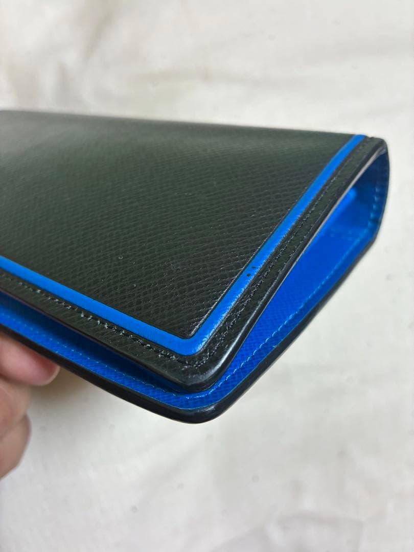 ルイヴィトン　タイガ ポルトフォイユ プラザ 長財布 ブルーライン 希少 限定