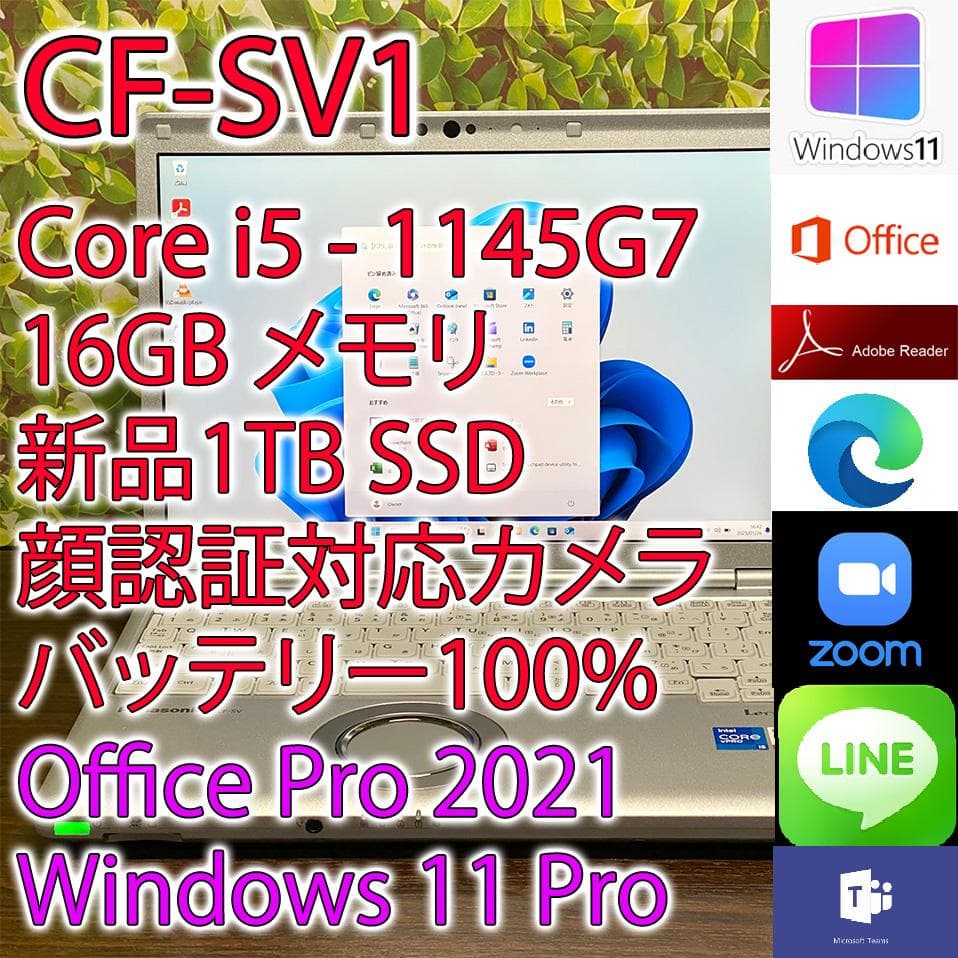 レッツノート CF-SV1 i5 16GB 1TB Office (K691)