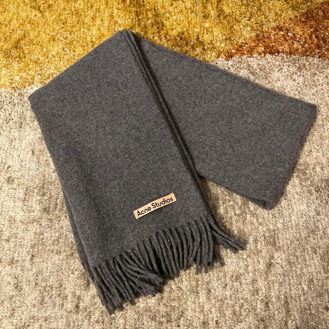 Acne Studios グレー マフラー ウール