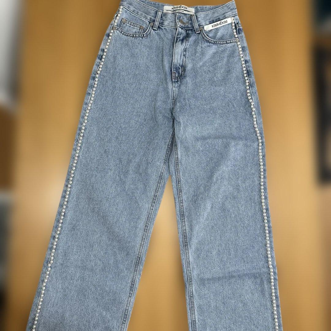 KIMHEKIM パールトリムデザインデニム