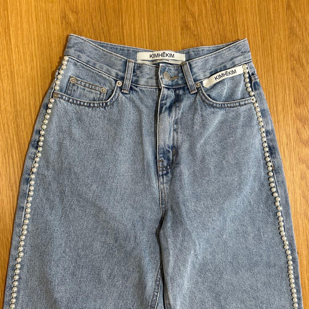 KIMHEKIM パールトリムデザインデニム