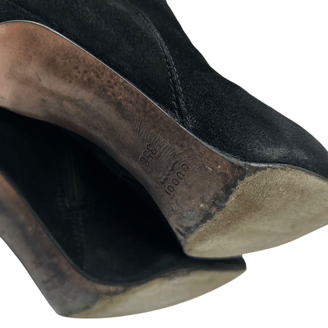 GUCCI 2005FW GGベルト スエードブーツ