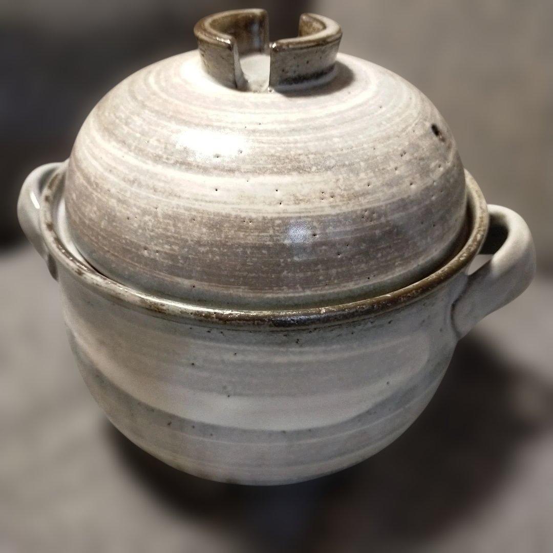 たち吉 白刷毛目 土鍋 ご飯鍋 3合炊き 元箱有り