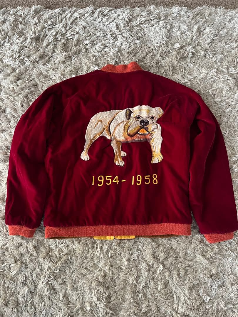 おこ テーラー東洋　港商　スカジャン　別珍　ブルドッグ　虎