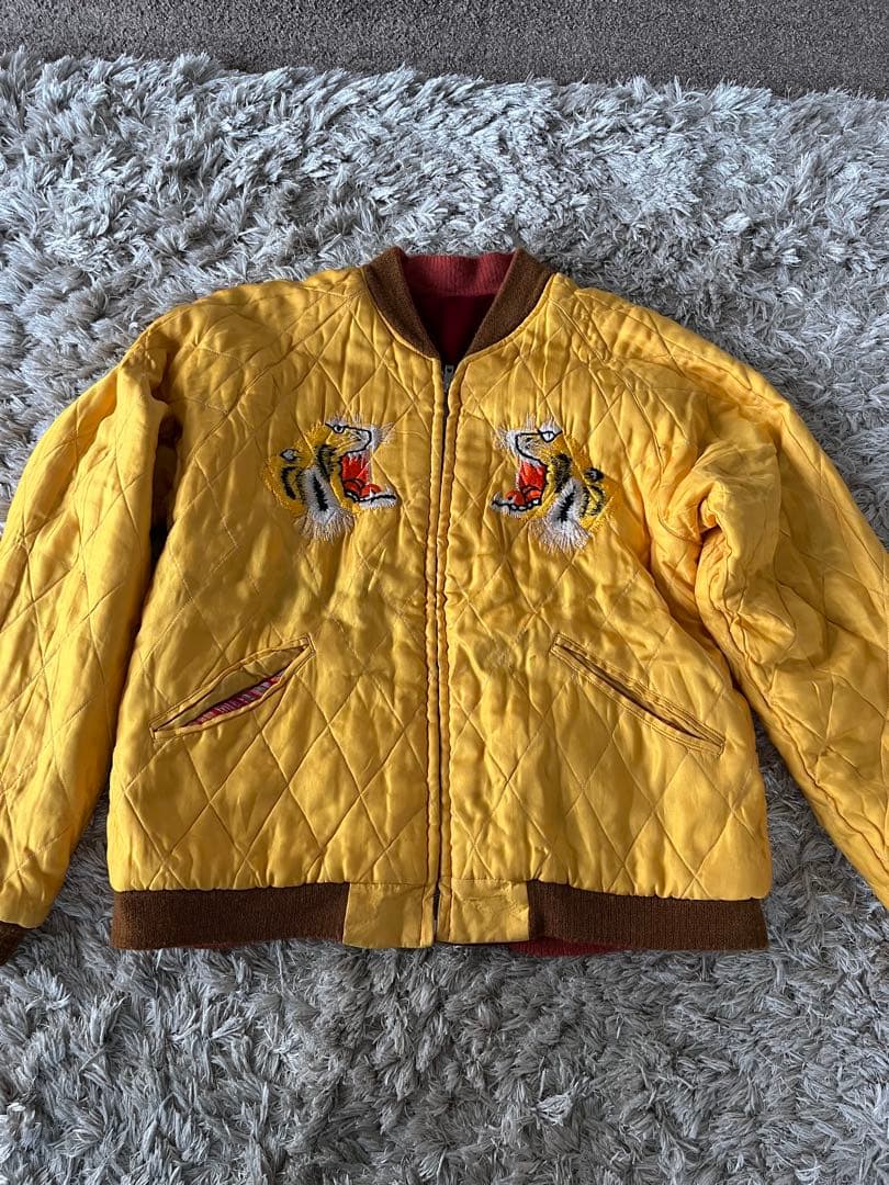 おこ テーラー東洋　港商　スカジャン　別珍　ブルドッグ　虎