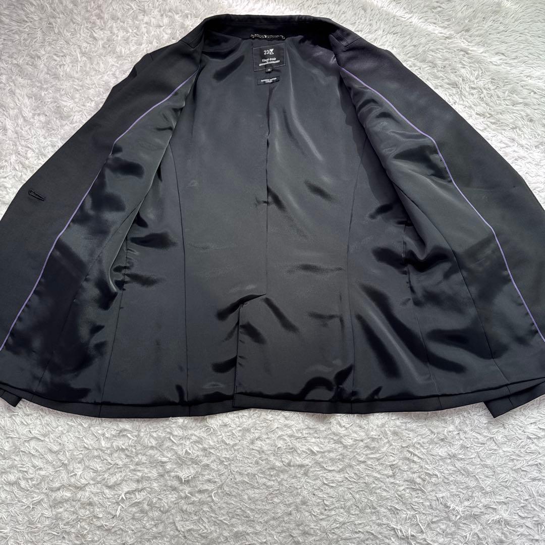 美品 23区 セットアップ パンツスーツ 大きいサイズ 44 3L 黒 1B