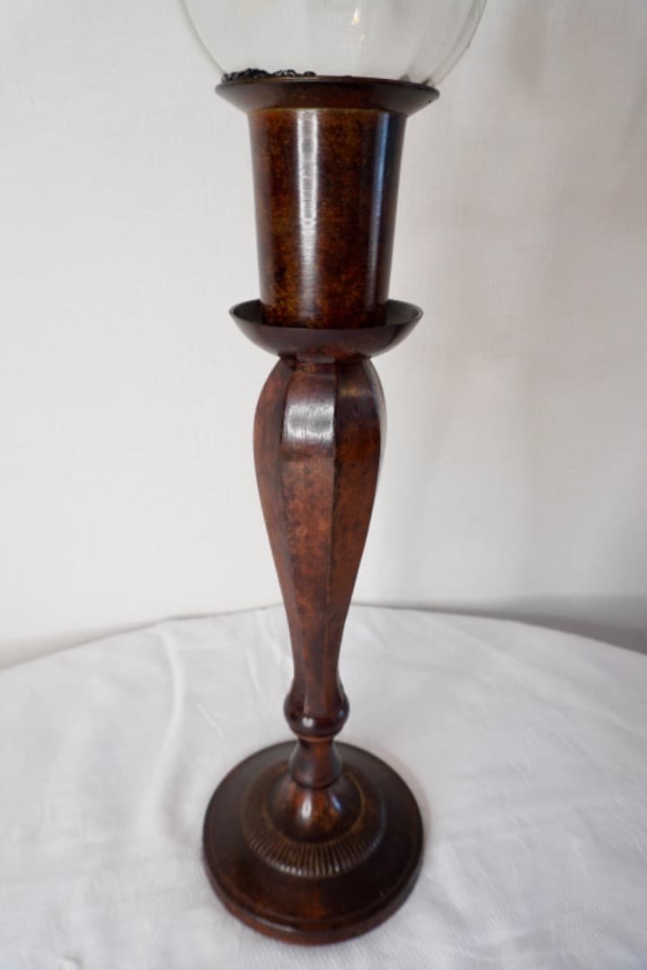 ヴィンテージ キャンドルホルダー ガラス燭台