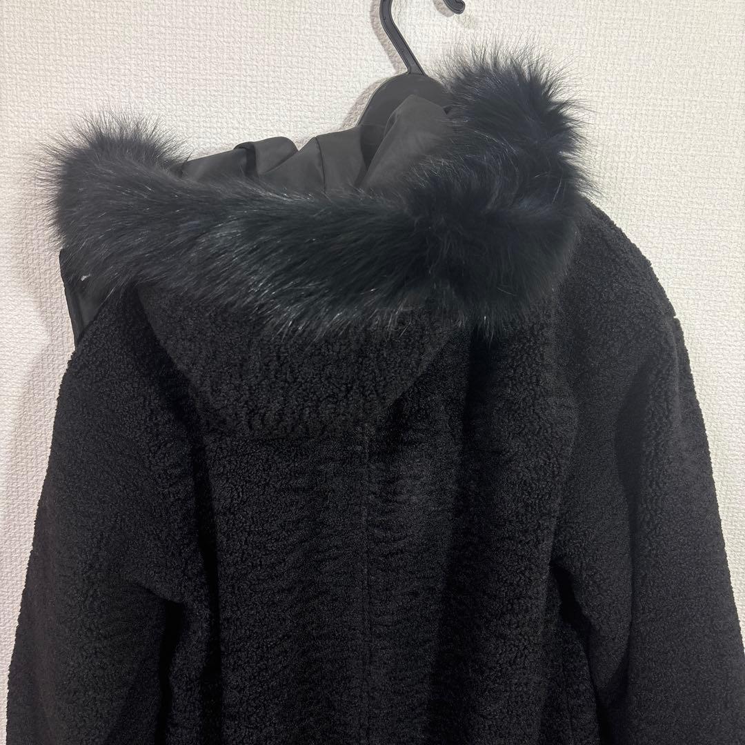 オークション出品 LASUD ファーボアコート未使用品サイズ9号定価34000円