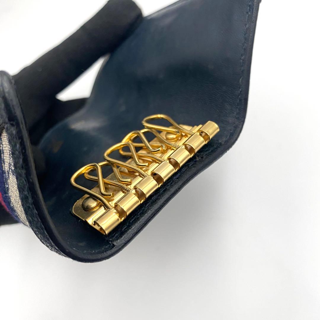 【美品】GUCCI GG シェリーライン インターロッキング 6連 キーケース